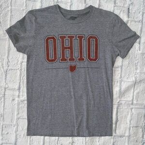Leisure Lounge men S Crewneck short sleeve Ohio t-shirt grey